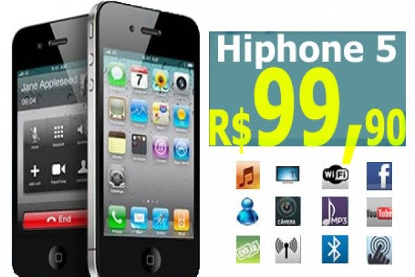 Celular Hiphone 5 2 Chips Wi Fi Tv Tela 3.2